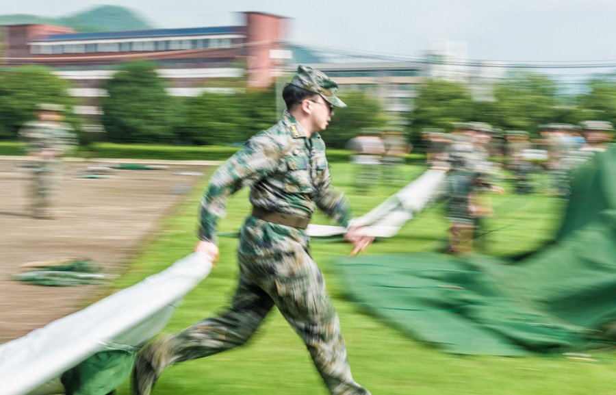 广东连平:战高温 民兵砺兵忙